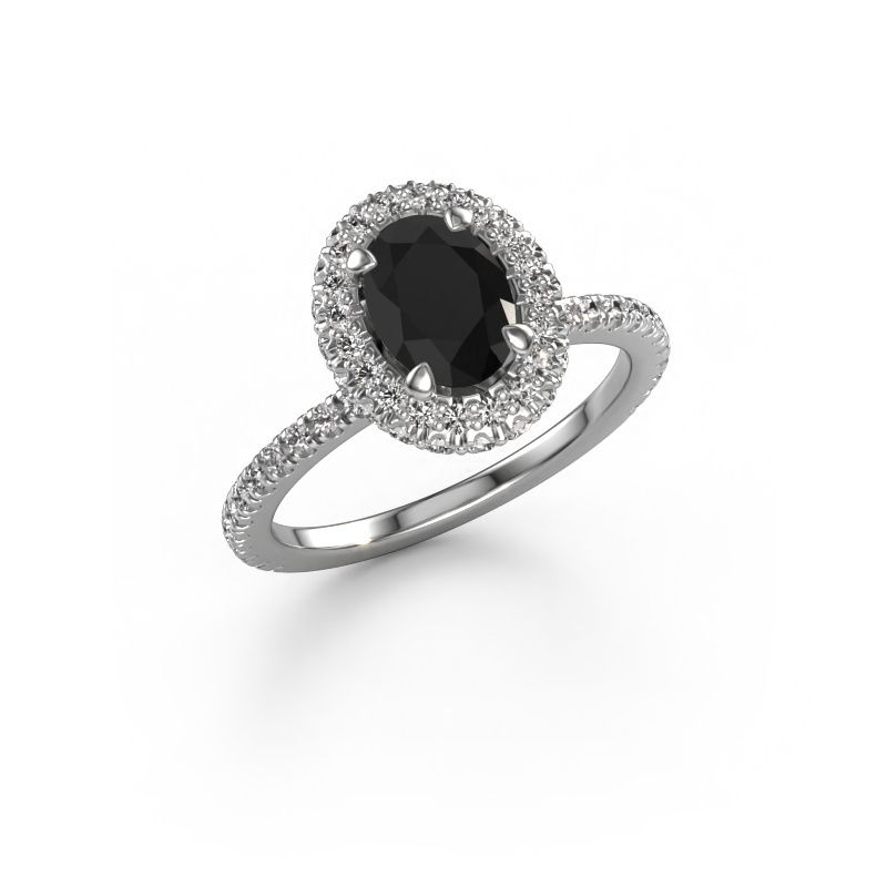 Bague de fiançailles Talitha OVL 950 platine diamant noir 1.794 crt