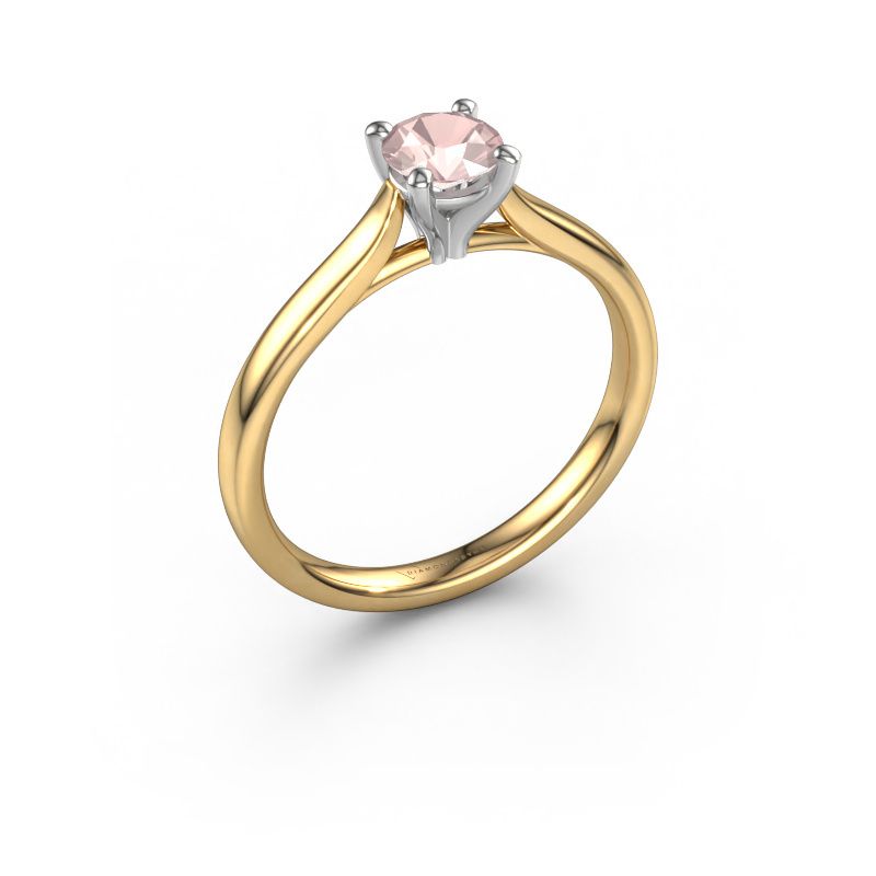Engagement ring Mignon RND 1 585 gold morganite champagne 5 mm