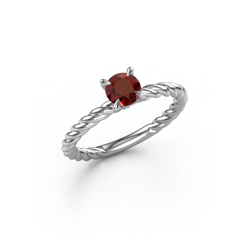 Bague de fiançailles Twanna 950 platine grenat 5 mm