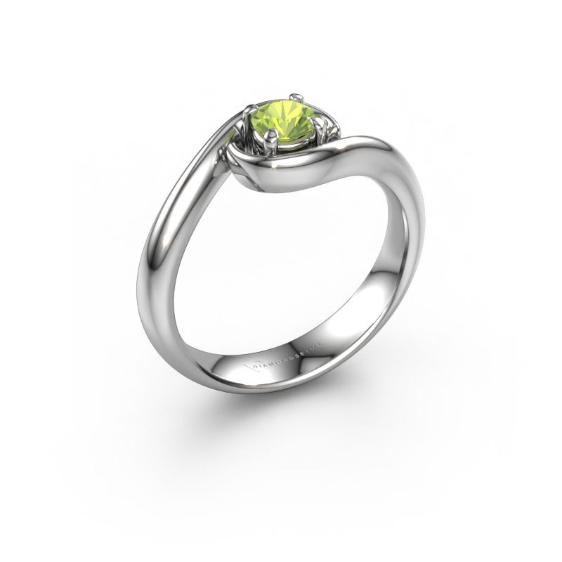 Verlobungsring Linn 950 Platin Peridot 4.2 mm