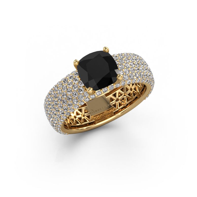Verlobungsring Darcy 585 Gold Schwarz Diamant 3.77 crt