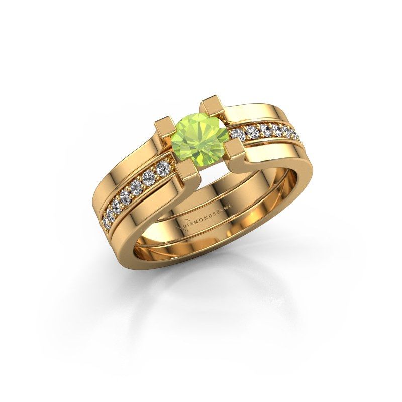 Image of Engagement ring Myrthe<br/>585 gold<br/>Peridot 5 mm