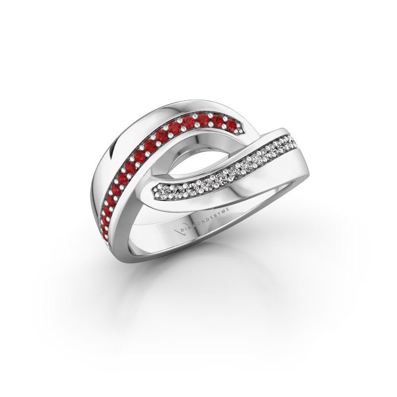 Image de Bague Sharita<br/>585 or blanc<br/>Rubis 1.2 mm
