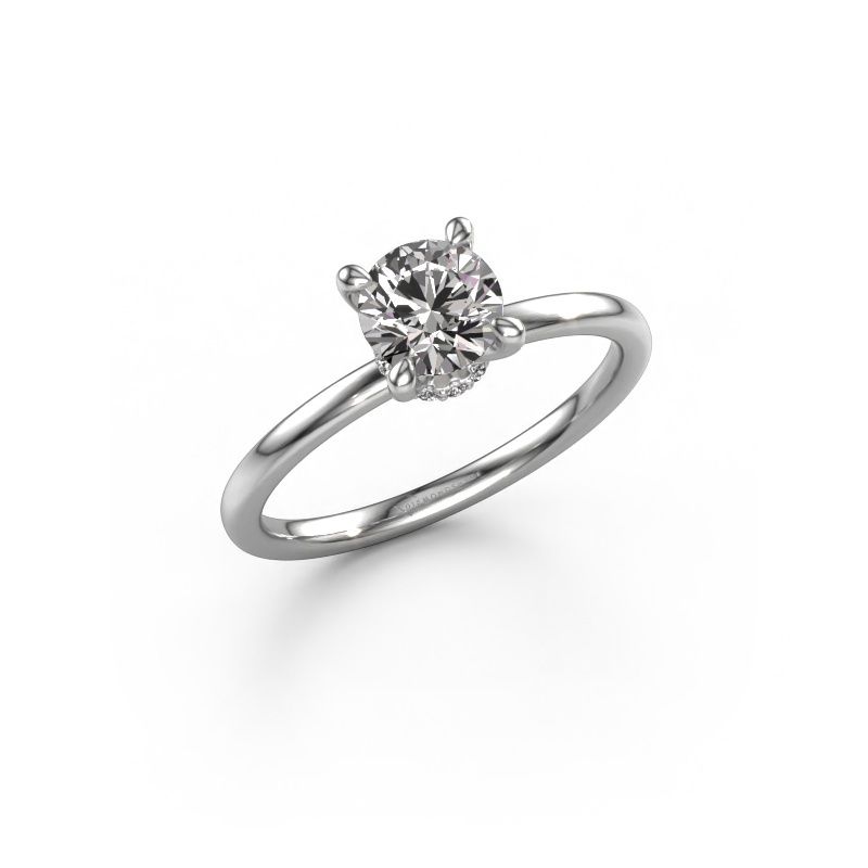 Engagement ring Crystal RND 3 950 platinum diamond 0.60 crt