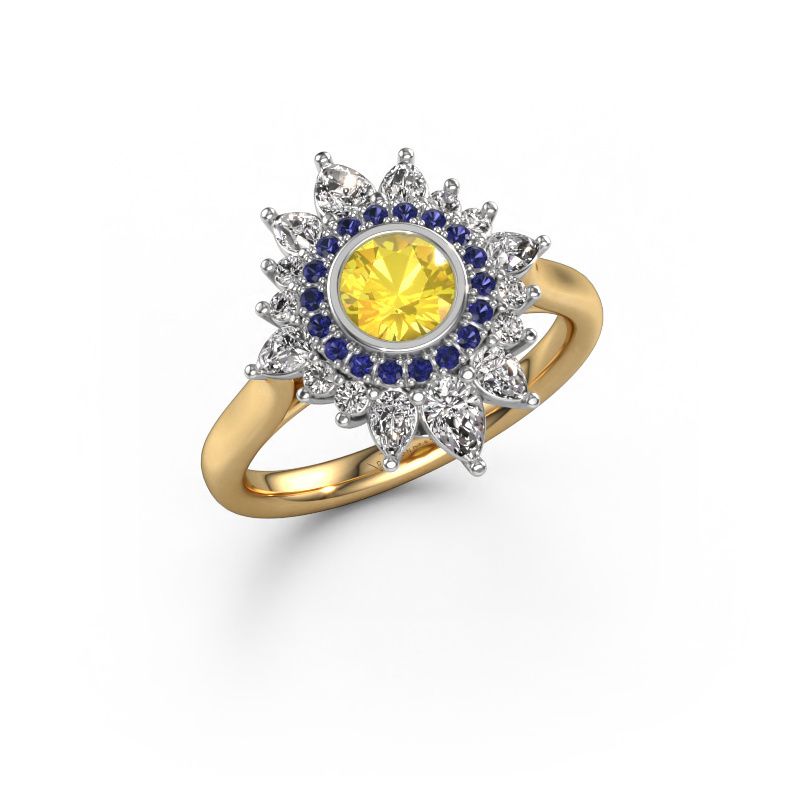 Engagement ring Tianna 585 gold yellow sapphire 5 mm