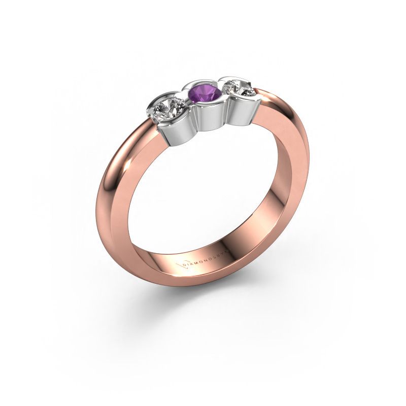 Ring Lotte 3 585 Roségold Amethyst 3 mm