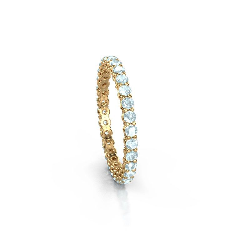 Image of Stackable ring Michelle full 2.0 585 gold aquamarine 2 mm