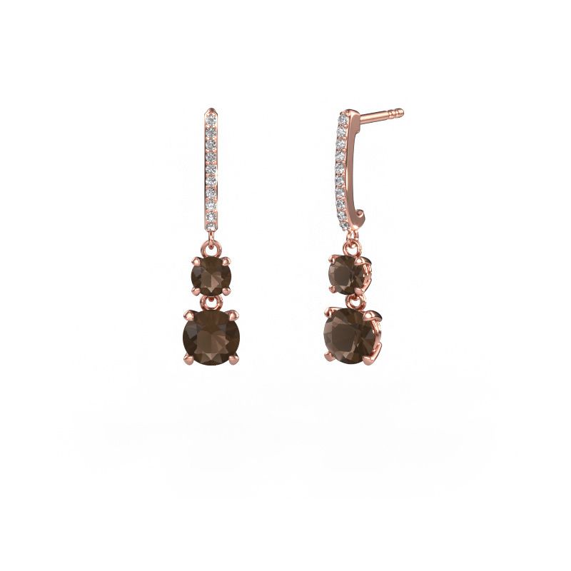 Ohrhänger Tanja 2 585 Roségold Rauchquarz 4.2 mm