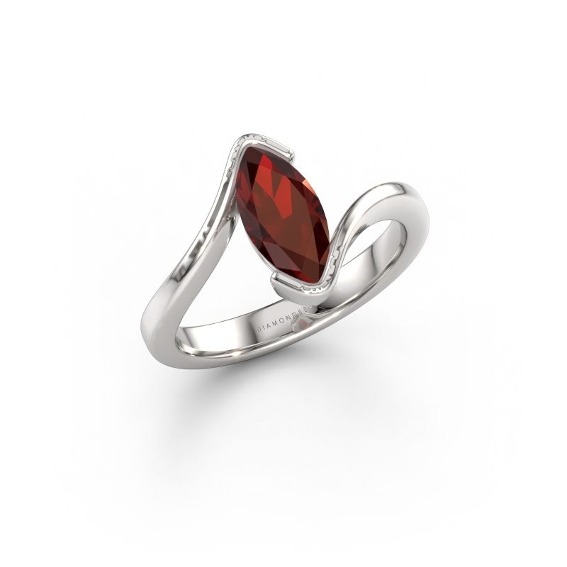 Engagement ring Serenity 950 platinum garnet 10x5 mm