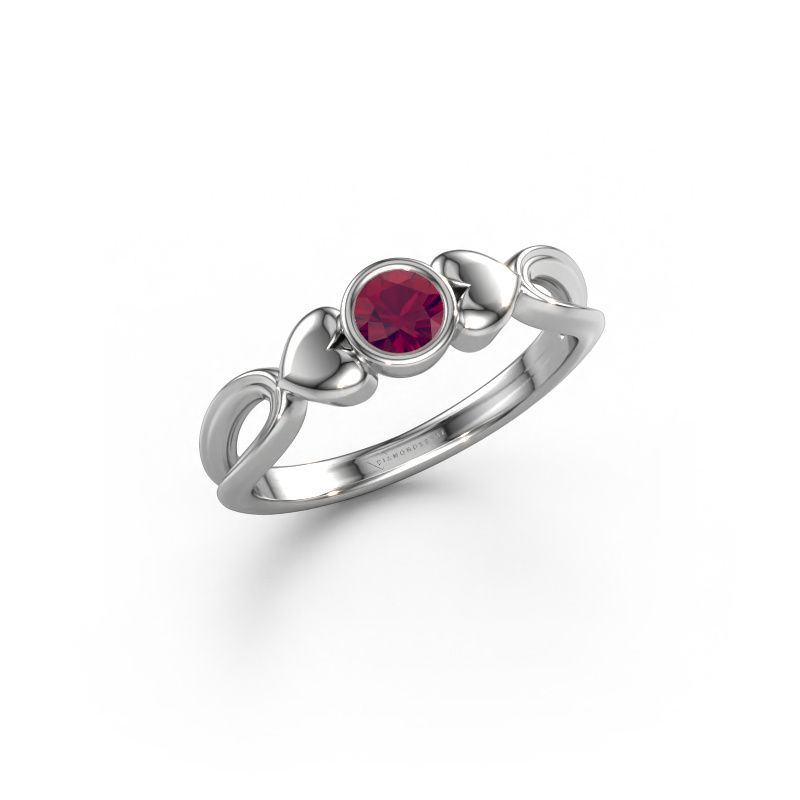 Ring Lorrine 950 platinum rhodolite 4 mm