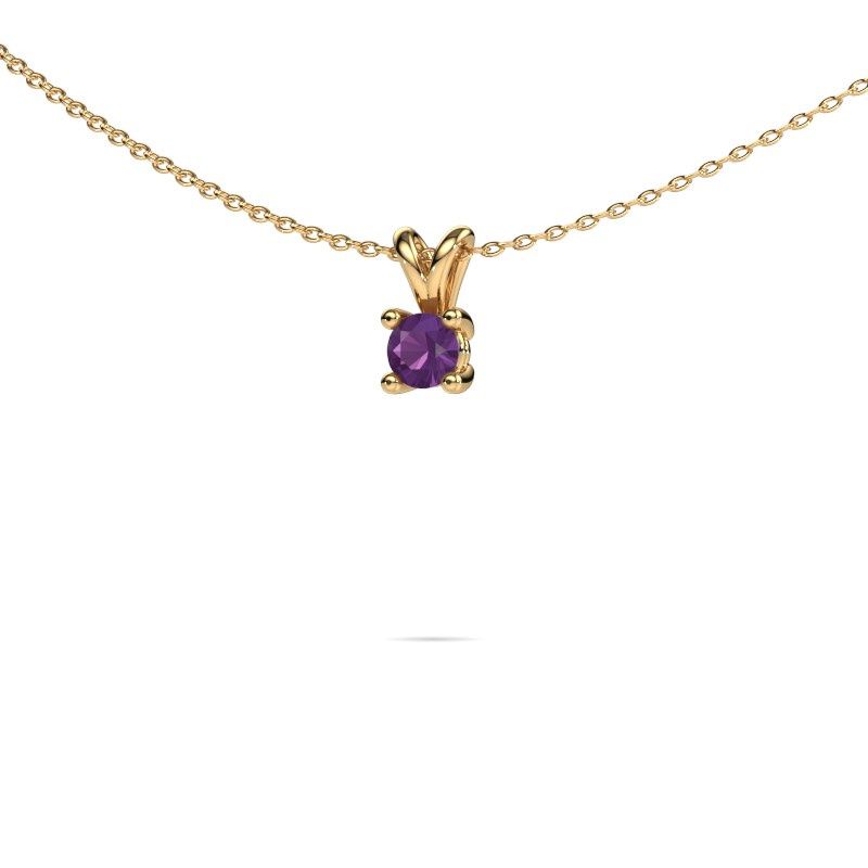 Pendant Sam RND 585 gold amethyst 5 mm