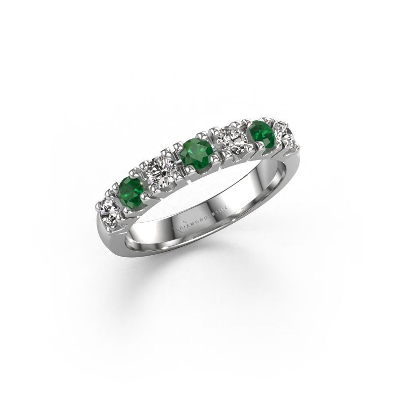 Ring Rianne 7 585 Weißgold Smaragd 3 mm