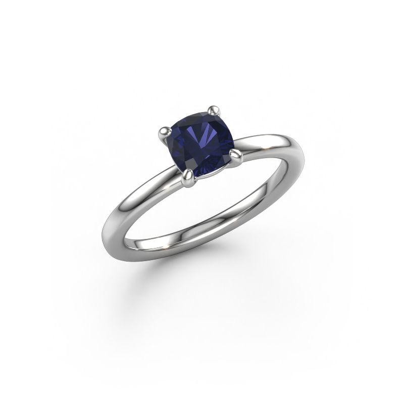 Verlobungsring Simone CUS 1 585 Weißgold Saphir 5.5 mm