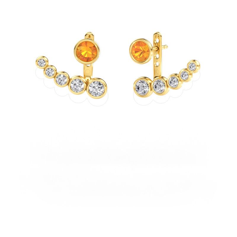 Earrings Wendy 585 gold citrin 5 mm