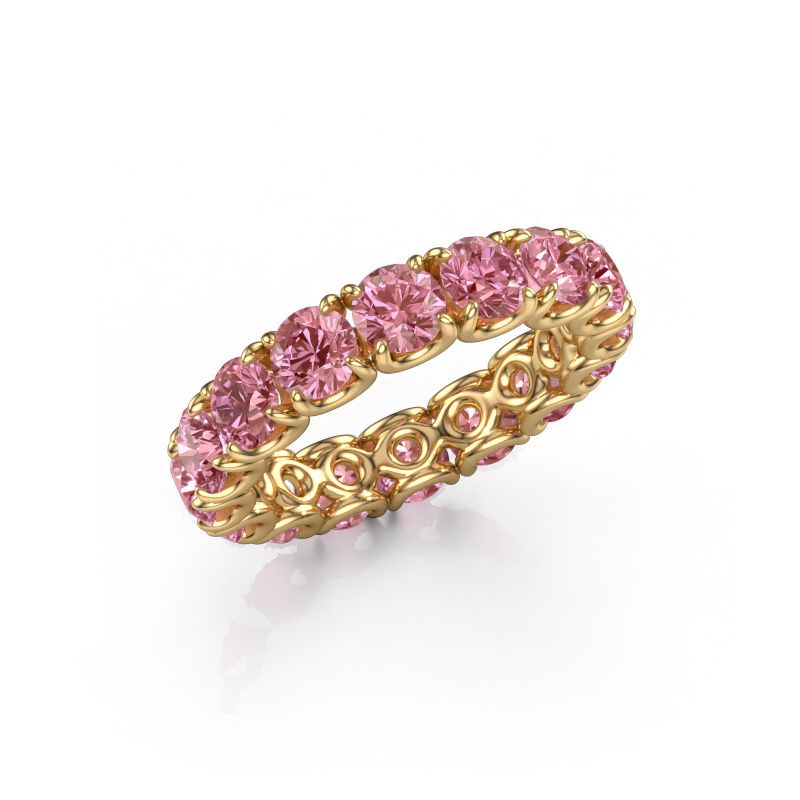 Ring Estee 4.2 585 gold pink lab grown diamond 4.2 mm
