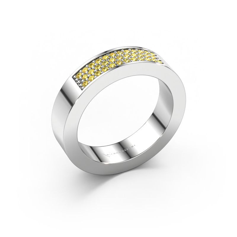 Ring Lindsey 1 585 white gold yellow sapphire 1.1 mm