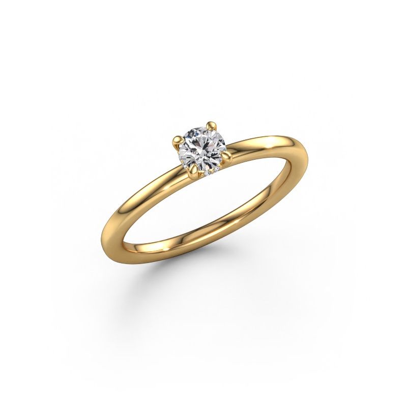 Engagement ring Simone RND 2 585 gold lab grown diamond 0.25 crt