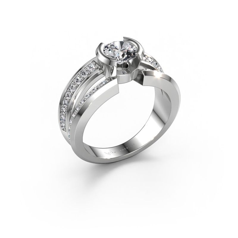 Men's ring Rowan 585 white gold lab-grown diamond 1.00 crt