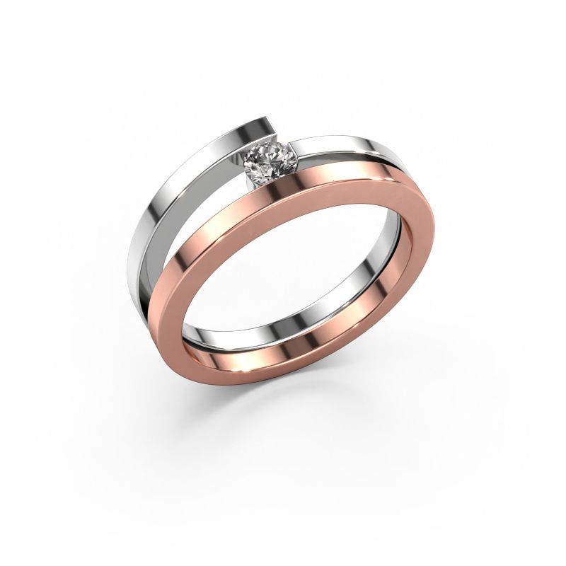 Ring Sandy 585 rose gold lab-grown diamond 0.15 crt