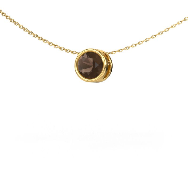 Pendentif Lavon RND 585 or jaune quartz fumé 6.5 mm