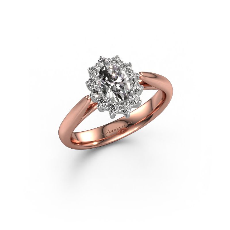 Verlovingsring Margien 1 585 rosé goud diamant 0.80 crt