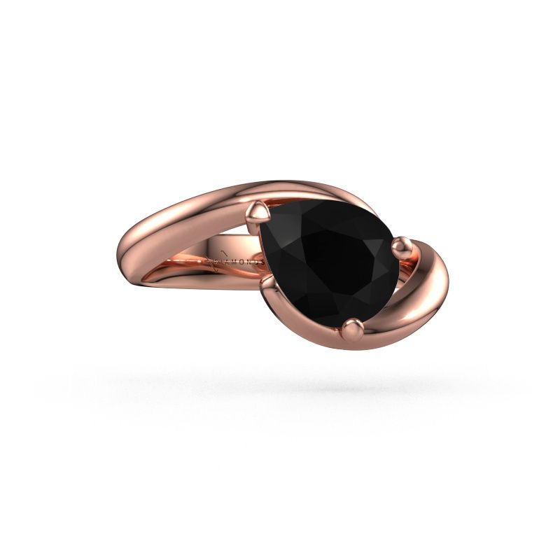 Engagement ring Aida PER 585 rose gold black diamond 1.80 crt