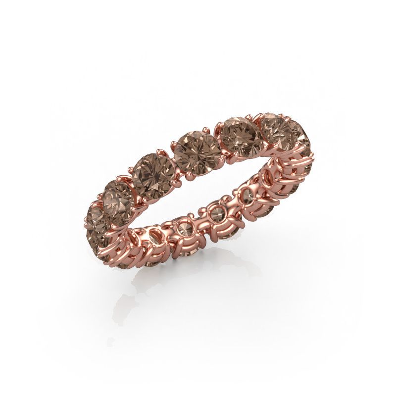 Ring Vivienne 4.2 585 rose gold brown diamond 4.50 crt