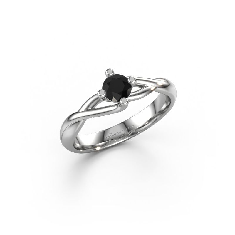 Ring Paulien 950 platinum black diamond 0.36 crt