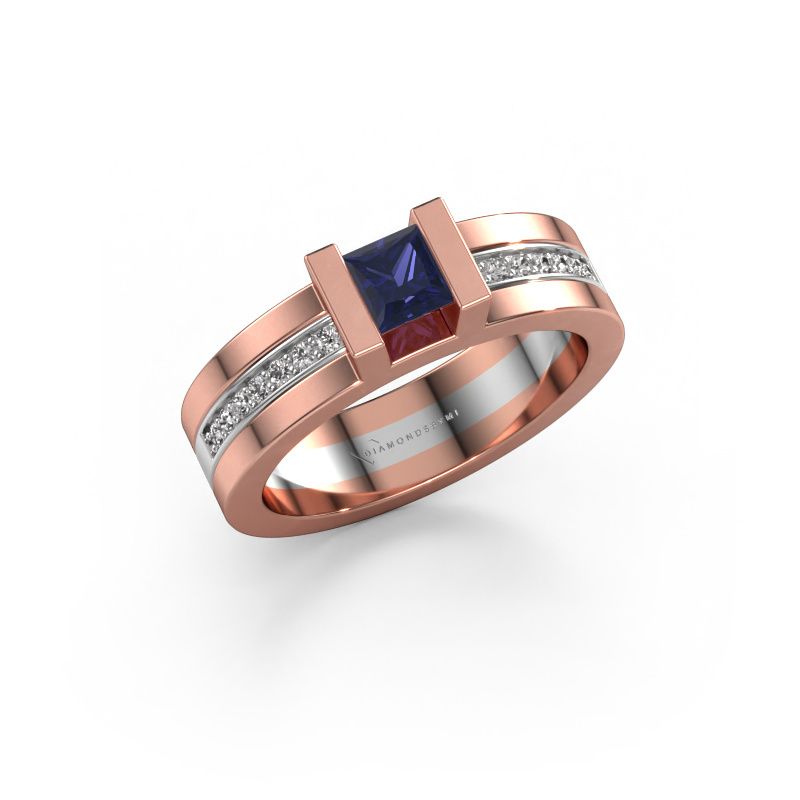Bague de fiançailles Desire 585 or rose saphir 4 mm