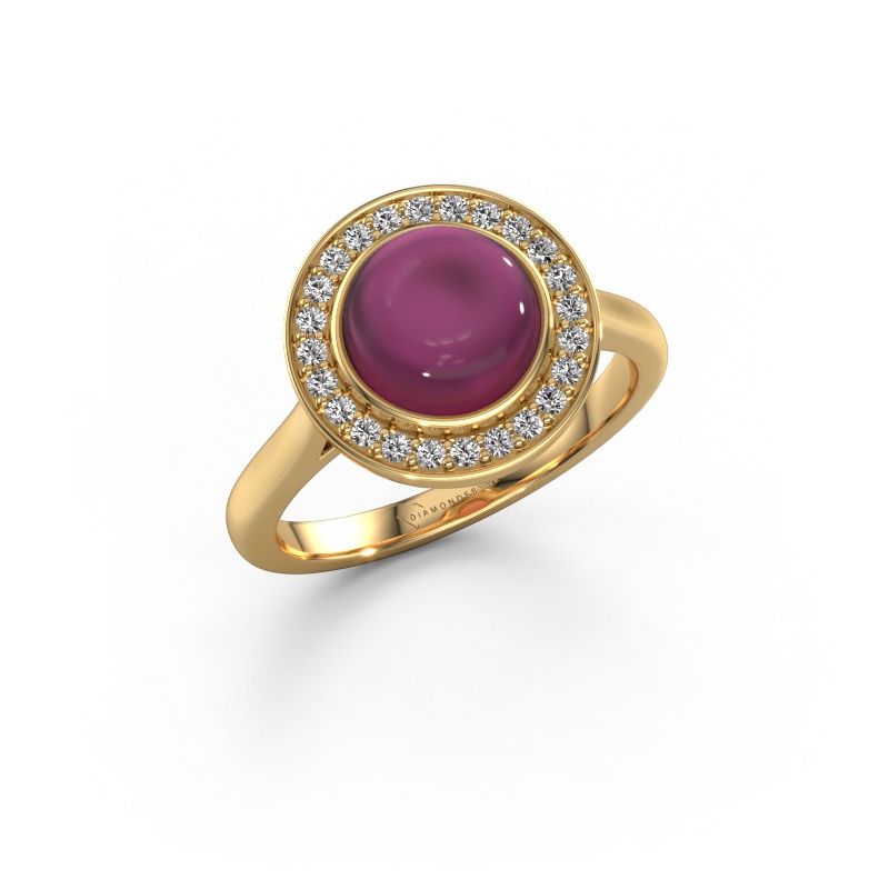 Ring Alisa 585 goud rhodoliet 8 mm