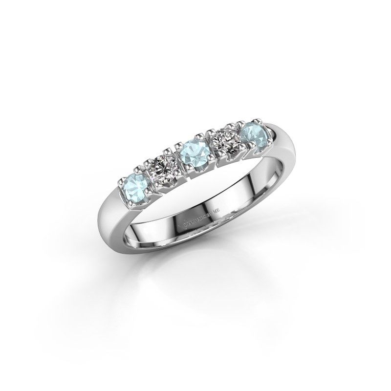 Image of Ring Rianne 5<br/>585 white gold<br/>Aquamarine 2.7 mm