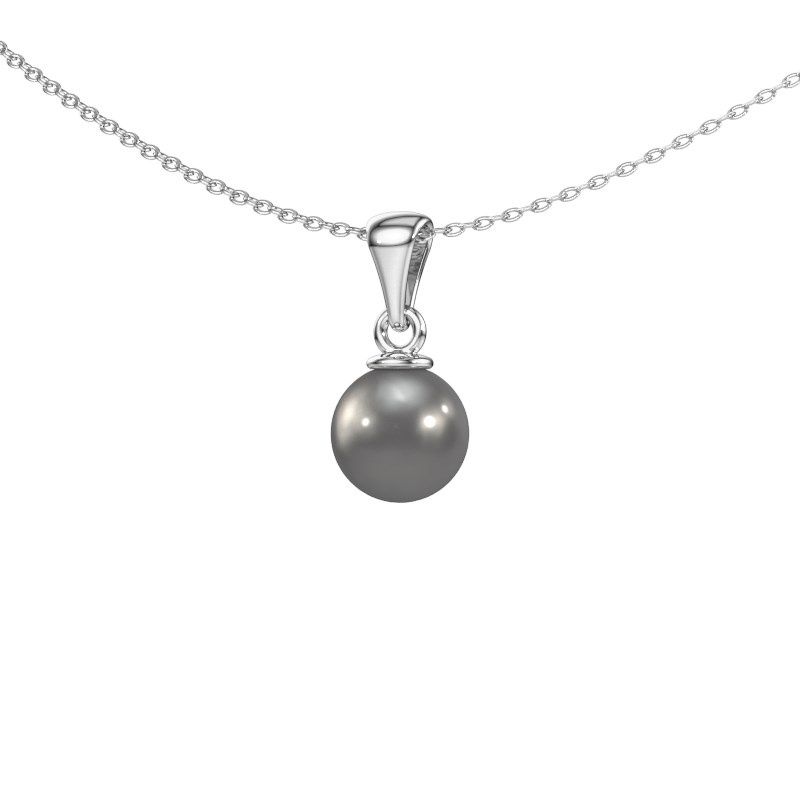 Image of Pendant Keli 585 white gold grey pearl 8 mm