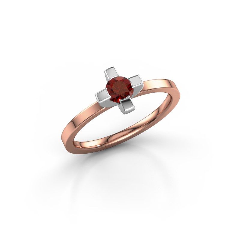 Afbeelding van Ring Therese<br/>585 rosé goud<br/>Granaat 4.2 mm