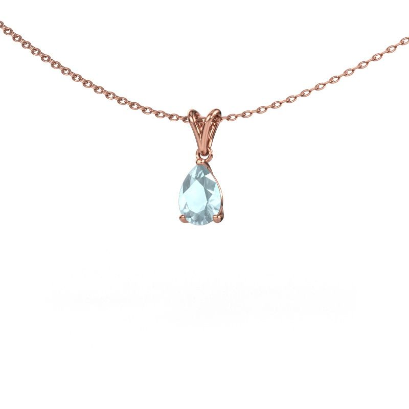 Anhänger Sam PER 585 Roségold Aquamarin 7x5 mm