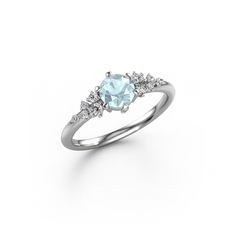 Ring Royce RND 585 white gold aquamarine 5.5 mm