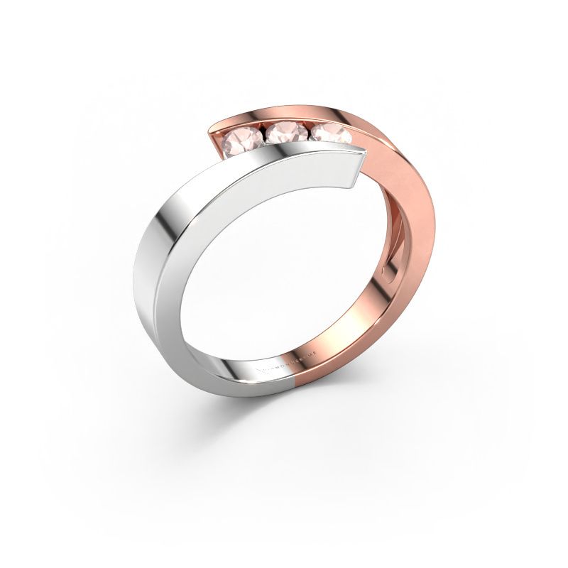 Ring Gracia 585 rose gold morganite champagne 2.7 mm