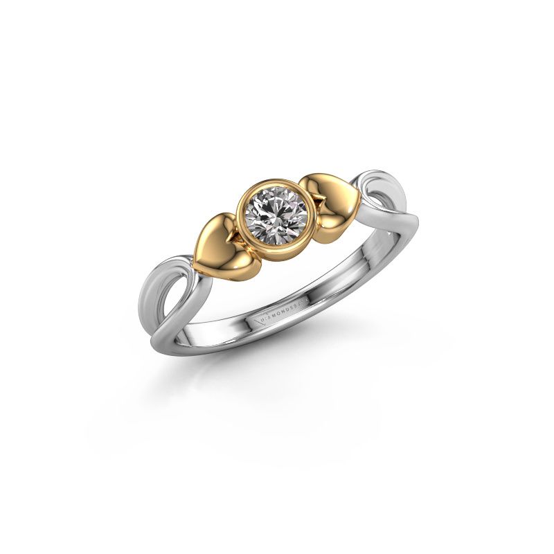 Image of Ring Lorrine 585 white gold lab grown diamond 0.25 crt
