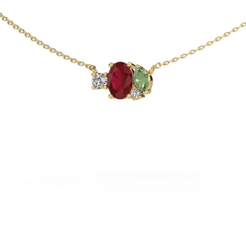 Pendant Frauke OVL 585 gold ruby 7x5 mm
