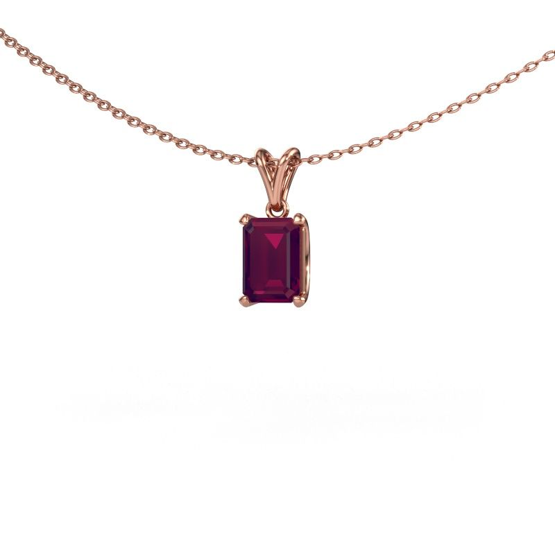 Hanger Sam EME 585 rosé goud rhodoliet 7x5 mm