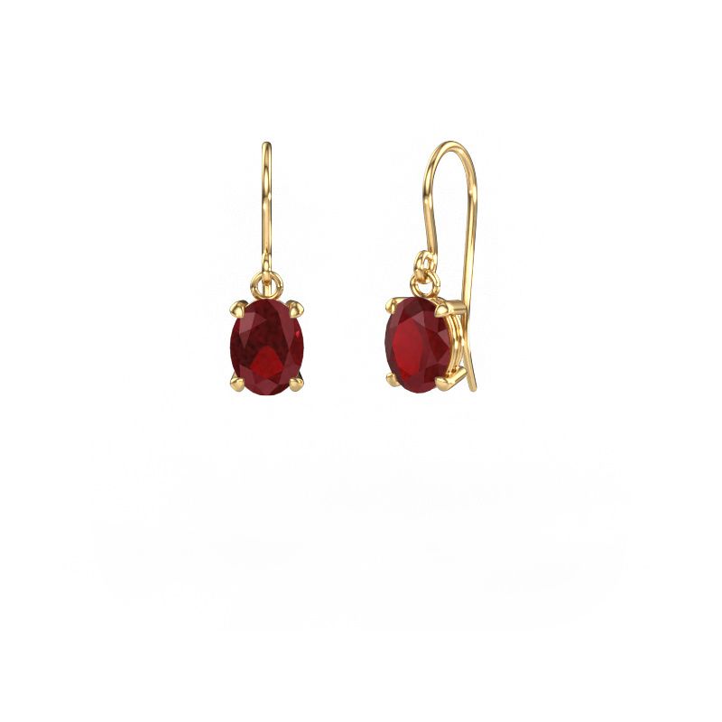Pendants d'oreilles Laurie OVL 1 585 or jaune rubis 8x6 mm
