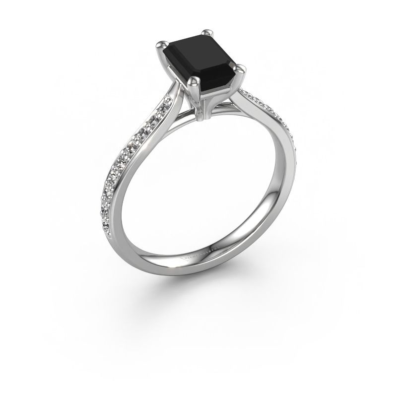 Engagement ring Mignon EME 2 950 platinum black diamond 1.619 crt