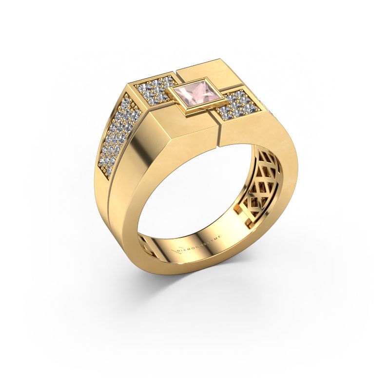 Men's ring Rogier 585 gold morganite champagne 4 mm