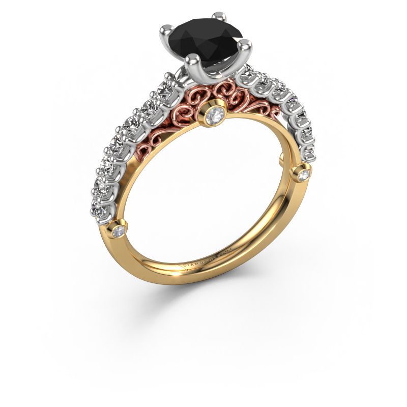 Verlovingsring Shaunda 585 goud zwarte diamant 1.46 crt