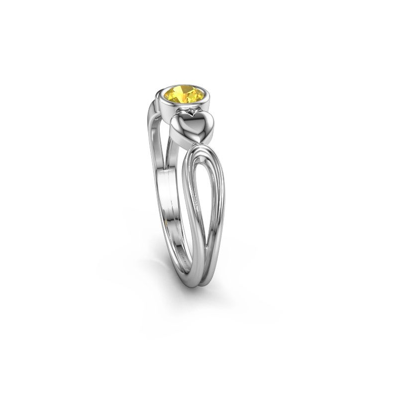 Image of Ring Lorrine 950 platinum yellow sapphire 4 mm