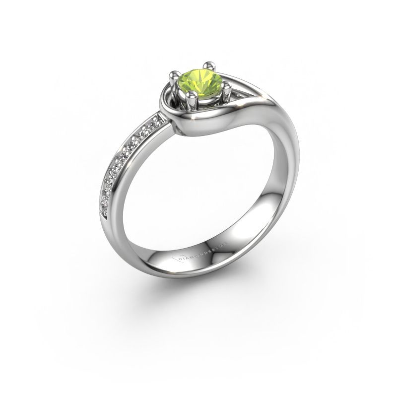 Ring Zara 950 Platin Peridot 4 mm