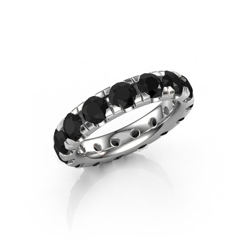 Aanschuifring Jackie 4.2 950 platina zwarte diamant 5.400 crt