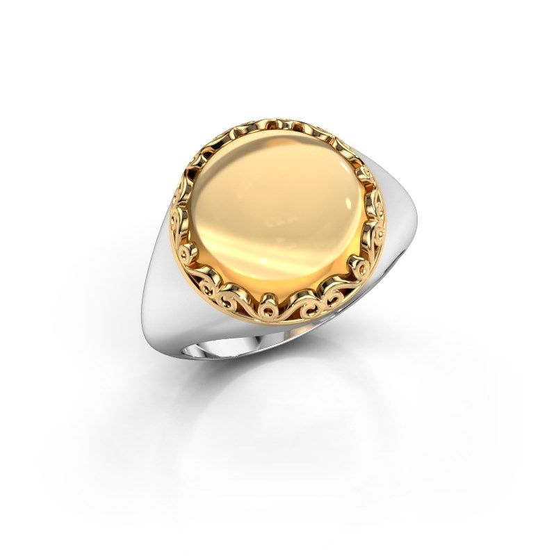 Afbeelding van Ring Birgit<br/>585 witgoud<br/>Citrien 12 mm