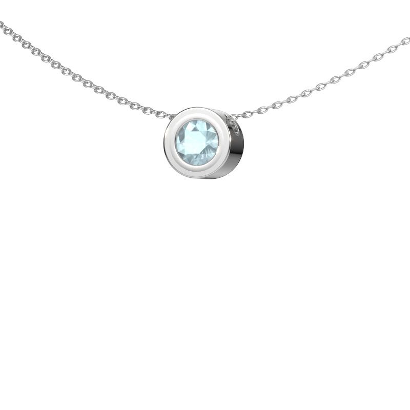 Pendant Ise 950 platinum aquamarine 5 mm