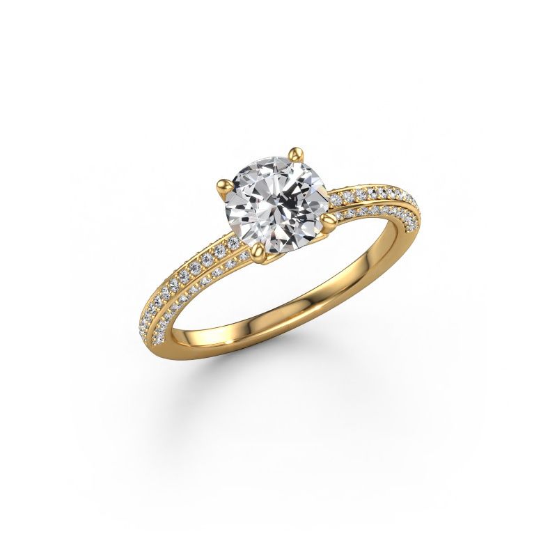 Engagement ring Elenore rnd 585 gold lab grown diamond 1.00 crt