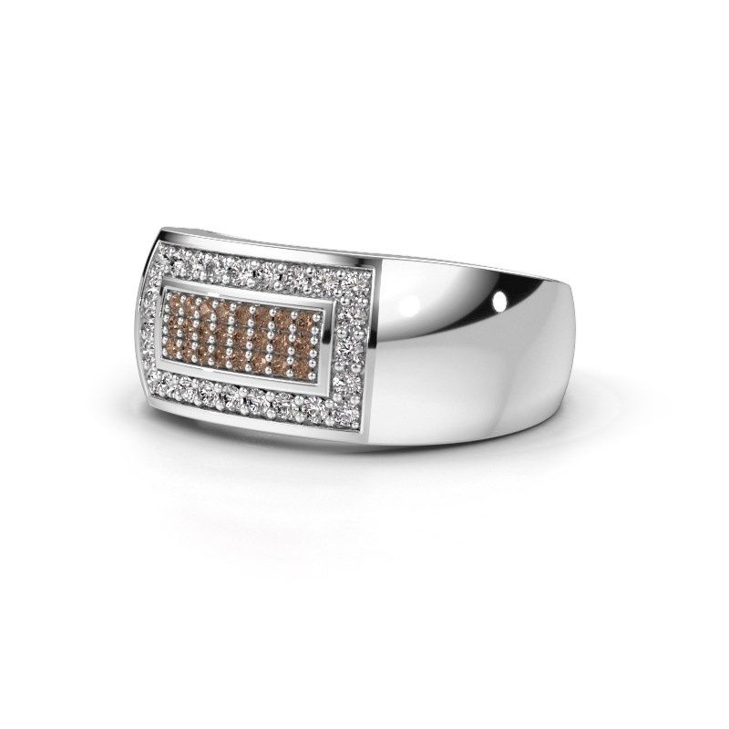 Image de Bague pour homme Lorenzo<br/>950 platine<br/>Diamant brun 0.52 crt